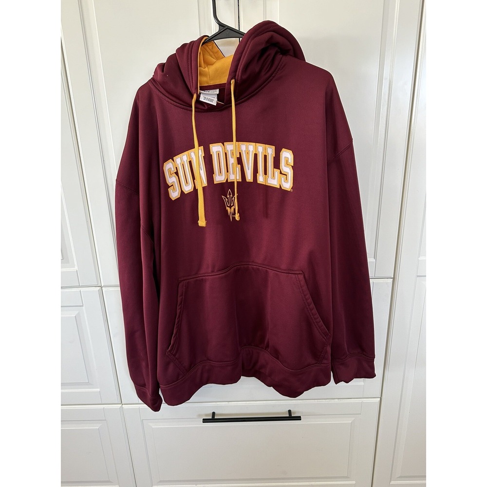 AZ State Hoodie, Adult 2XLarge, Pullover Sweatshirt Sun Devils.